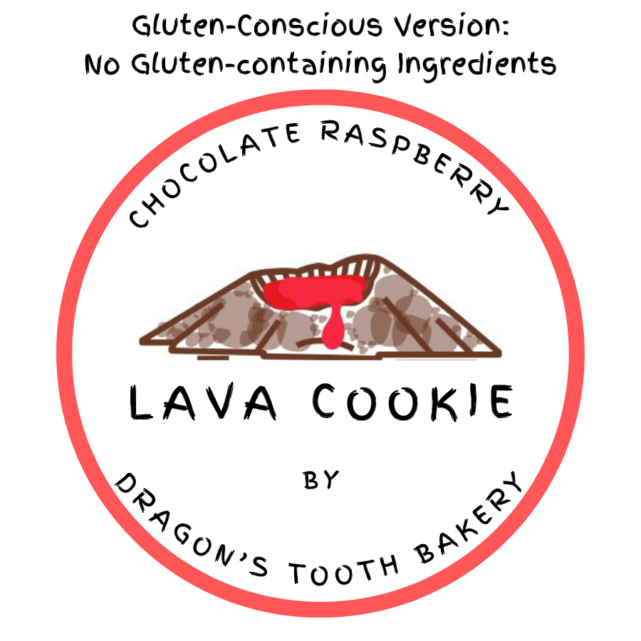 Gluten-conscious Version: Box of One Dozen Chocolate Raspberry Lava Cookies